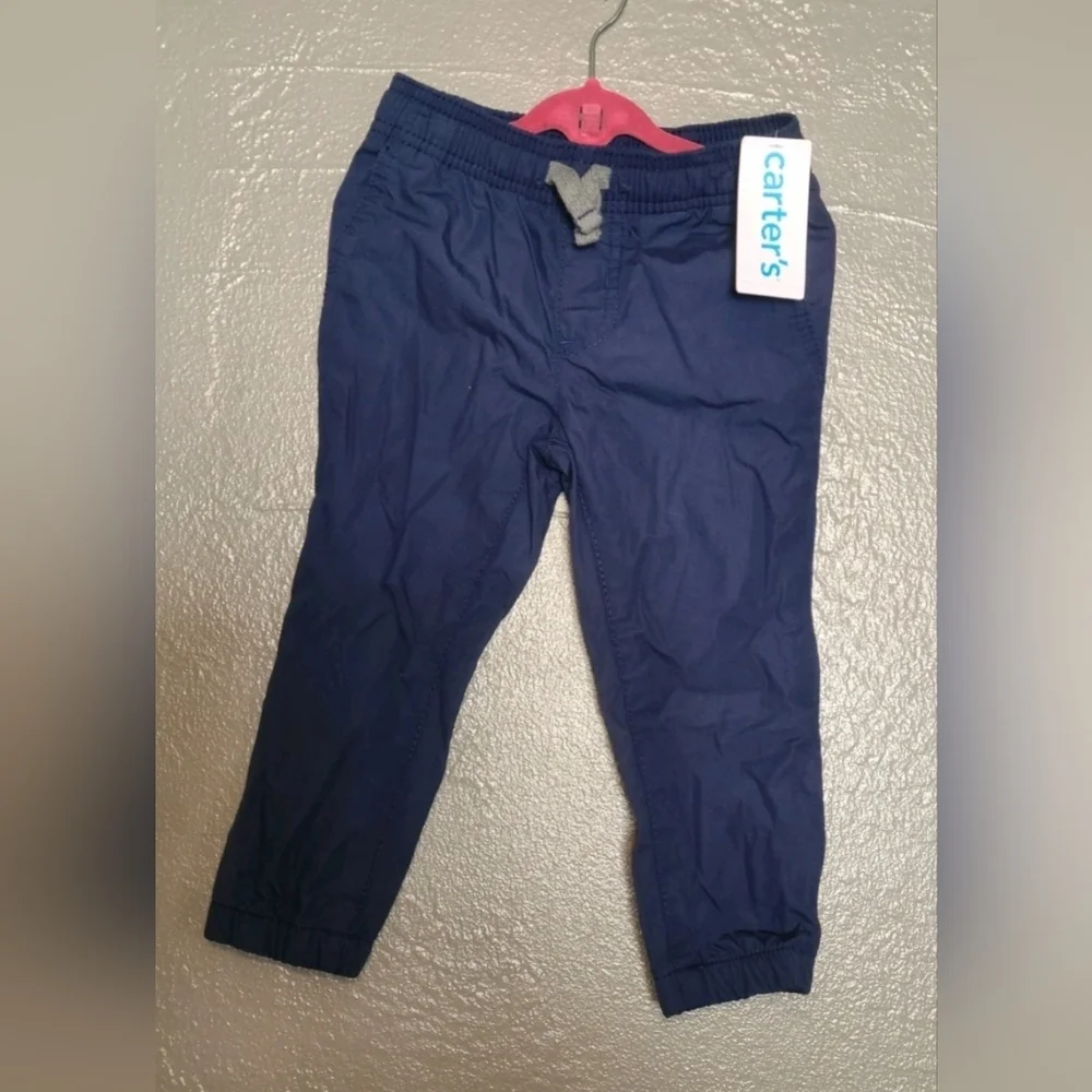 Carters Joggers Comfy Cozy Sweatpants Size 2T/2A NWT Navy Blue